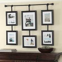 Glam Decorator six photo collage frame, Black
