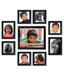 Ajanta Royal Glass Wall Hanging Black Photo Frame Sets