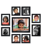 Ajanta Royal Glass Wall Hanging Black Photo Frame Sets