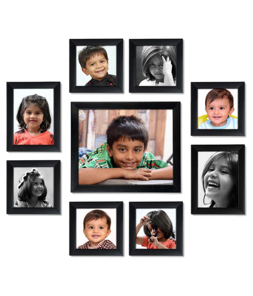 Ajanta Royal Glass Wall Hanging Black Photo Frame Sets