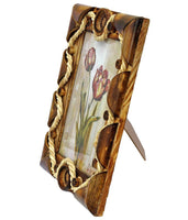 Desi karigar Wood TableTop Brown Single Photo Frame - Pack of 1