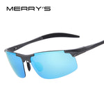 MERRY'S Men Polarized Aluminum Alloy Frame Sunglasses Mirror Lens Driving Polarzied Sunglasses Fashion Men's Sunglasses 5 Color