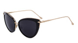 MERRY'S Fashion Women Cat Eye Sun glasses Oval Alloy Frame Mirror Lens Oculos de sol UV400