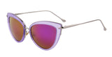 MERRY'S Fashion Women Cat Eye Sun glasses Oval Alloy Frame Mirror Lens Oculos de sol UV400