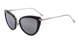MERRY'S Fashion Women Cat Eye Sun glasses Oval Alloy Frame Mirror Lens Oculos de sol UV400