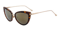 MERRY'S Fashion Women Cat Eye Sun glasses Oval Alloy Frame Mirror Lens Oculos de sol UV400