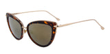 MERRY'S Fashion Women Cat Eye Sun glasses Oval Alloy Frame Mirror Lens Oculos de sol UV400