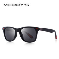 MERRY'S DESIGN Men Women Classic Retro Rivet Polarized Sunglasses Lighter Design Square Frame 100% UV Protection S'8508