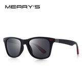 MERRY'S DESIGN Men Women Classic Retro Rivet Polarized Sunglasses Lighter Design Square Frame 100% UV Protection S'8508