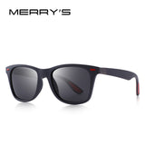 MERRY'S DESIGN Men Women Classic Retro Rivet Polarized Sunglasses Lighter Design Square Frame 100% UV Protection S'8508